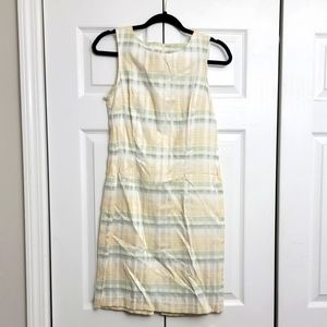 Vintage Bentley Pastel Dress size 8 Rayon Blend Women's Sleeveless Dress Plaid
